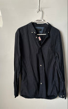 Load image into Gallery viewer, Banana Republic Mens Navy Blue Stretch Soft-Wash Button-Up Shirt Size L
