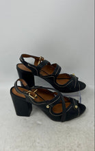Load image into Gallery viewer, Jorge Bischoff Womens Brown And Black Leather Buckle Ankle Strap Sandal Size 6
