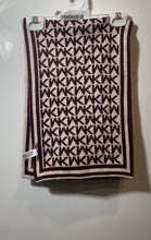 Load image into Gallery viewer, Michael Kors Unisex Brown And Tan Monogram Print Winter Rectangle Scarf One Size
