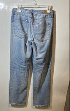 Load image into Gallery viewer, American Eagle Womens Blue Denim Light Wash Distressed Straight Jeans Size 2
