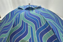 Load image into Gallery viewer, Bluewater Beach Blue Green Wave Print Portable Adjustable Height 6 FT. Umbrella
