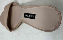 Load image into Gallery viewer, Nine West Womens Beige Open Toe Slip-On Kitten Slide Sandals Size 7M
