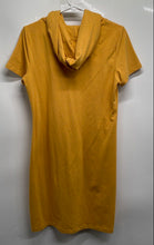 Load image into Gallery viewer, Calvin Klein Womens Mustard Short Sleeve Hoodie Dress Size Medium
