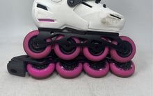 Load image into Gallery viewer, Rollerblade Kids Apex G White Pink Lace-Up Adjustable Strap Inline Skates Sz 2-5
