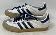Load image into Gallery viewer, Adidas Girls Samba OG JI4464 White Blue Lace-Up Low Top Sneakers Shoes Size 6
