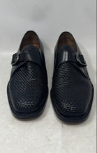 Load image into Gallery viewer, Cardinale Mens Black Leather Buckle Monk Strap Dress Shoes Size 8
