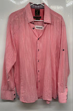 Load image into Gallery viewer, Absolute Rebellion Mens Pale Red Slim Fit Long Sleeve Button-Up Shirt Size XXL
