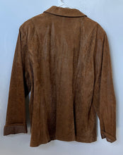 Load image into Gallery viewer, ELCC Womens Brown Snake Print Notch Lapel Button Front Blazer Jacket Size 1X
