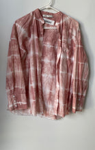 Load image into Gallery viewer, Zara Womens Pink &amp; White Printed Cotton Long Sleeve Button-Up Shirt Size XS
