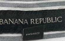 Load image into Gallery viewer, Banana Republic Womens White And Gray Striped Long Sleeve Blouse Top Size XS
