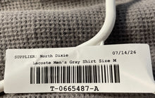 Load image into Gallery viewer, Lacoste Mens Gray Waffle-Knit Long Sleeve Crew Neck Sleep Shirt Size Medium

