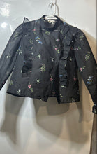 Load image into Gallery viewer, H&amp;M Womens Multicolor Floral Long Sleeve Mock Neck Ruffle Blouse Top Size 14
