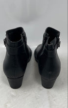 Load image into Gallery viewer, Giani Bernini Womens Black Leather Side Zip Wedge Heel Ankle Booties Size 8
