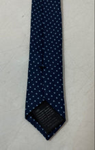 Load image into Gallery viewer, Hugo Boss Mens Blue Dotted Adjustable Keeper Loop Pointed Necktie
