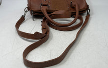 Load image into Gallery viewer, Montana West Womens Brown Leather Adjustable Crossbody Strap Studded Satchel Bag
