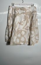 Load image into Gallery viewer, Banana Republic Womens Beige Abstract Floral Print High Waist Pleated Skirt Sz 8
