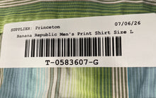 Load image into Gallery viewer, Banana Republic Mens Multicolor Striped Cotton Short Sleeve Button-Up Shirt Sz L
