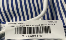 Load image into Gallery viewer, Tommy Hilfiger Mens Blue White Striped Long Sleeve Cotton Button-Up Shirt Size M
