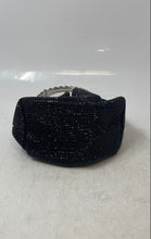 Load image into Gallery viewer, Urban Expressions Womens Black Rhinestone Top Handle Chain Drawstring Clutch Bag
