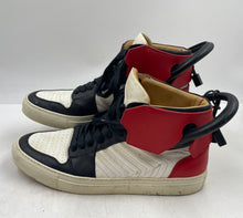 Load image into Gallery viewer, Authentic Buscemi Mens Red Black White Leather Lace-Up Sneaker Shoes EUR 42
