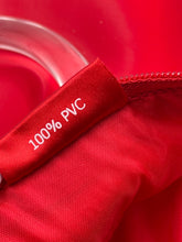 Load image into Gallery viewer, Escada Beaute Womens Red Clear Double Ring Handle Zipper Cosmetic Bag
