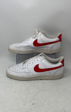 Load image into Gallery viewer, Nike Mens Court Vision Low DM7588-100 White Red Sneaker Shoes Size 10.5 No Laces

