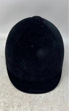 Load image into Gallery viewer, Fouganza Black Velvet Equestrian Horse Riding Safety Cap Helmet Size M
