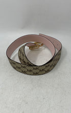 Load image into Gallery viewer, Michael Kors Womens Brown And Pink Monogram Adjustable Buckle Reversible Belt
