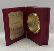 Load image into Gallery viewer, Stuart Austin Quartz Mahogany Book Style Roman Numerals Desk Clock Not Tested
