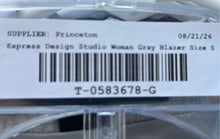 Load image into Gallery viewer, Express Design Studio Womens Gray Long Sleeve One-Button Blazer Size 6
