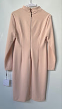 Load image into Gallery viewer, Calvin Klein Womens Blush Pink Cut-Out Front Back Zip Sheath Dress Sz 6 With Tag
