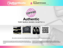 Load image into Gallery viewer, Authentic Tory Burch Womens Black Low Top Lace-Up Sneaker Shoes Sz 8.5M Damaged

