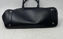 Load image into Gallery viewer, DKNY Womens Paige Black Leather Top Zipper Double Handles Medium Satchel Bag
