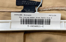 Load image into Gallery viewer, The Limited Womens Brown Flat Front Pockets Stretch Wide-Leg Chino Pants Size 6
