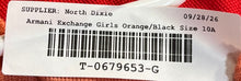 Load image into Gallery viewer, Armani Exchange Girls Orange Long Sleeve Knitted Pullover Sweater Size 10A
