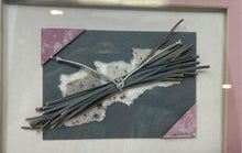 Load image into Gallery viewer, Framed Signed Abstract Mixed-Media Paper Collage Decorative Art Works 2 Pcs
