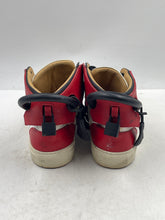 Load image into Gallery viewer, Authentic Buscemi Mens Red Black White Leather Lace-Up Sneaker Shoes EUR 42

