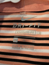 Load image into Gallery viewer, Nike Mens Dri-Fit Black Pink White Striped Print Standard Fit Polo Shirt Size XL
