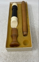 Load image into Gallery viewer, Gill Musical Instrument Black White Woodwinds Alto F Recorder Flute With Box
