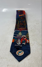 Load image into Gallery viewer, Toons Football Mens Multicolor Printed Miami Dolphins Pointed Tie One Size
