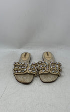 Load image into Gallery viewer, Sam Edelman Womens Bay Brown Gold With Silver Stone Design Slide Sandals Size 6M
