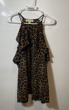 Load image into Gallery viewer, Michael Kors Womens Brown Animal Print Sleeveless Halter Neck Blouse Top Size XL
