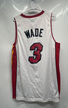 Load image into Gallery viewer, Adidas Mens White Red NBA Miami Heat Dwyane Wade #3 Basketball Jersey Size M
