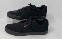 Load image into Gallery viewer, Levi's Mens Miles Black Low Top Lace-Up Perforated Sneaker Shoes Size 9
