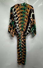 Load image into Gallery viewer, Zara Womens Multicolor Geometric Print 3/4 Sleeve Tribal Kimono Dress Size Small
