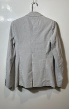 Load image into Gallery viewer, J. Crew Womens Blue White Striped Long Sleeve Parke One-Button Blazer Size 6T
