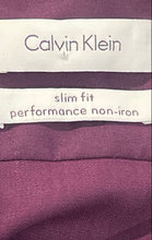 Load image into Gallery viewer, Calvin Klein Mens Purple Slim Fit Performance Non-Iron Dress Shirt Size 16 34/35
