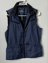 Load image into Gallery viewer, Lauren Ralph Lauren Womens Blue And Black Sleeveless Front Full-Zip Vest Size M
