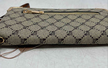 Load image into Gallery viewer, Fashion Dazzle Womens Beige Brown Geometric Monogram Wristlet Wallet With Tag
