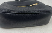 Load image into Gallery viewer, Womens Black Genuine Leather Tassel Adjustable Strap Zipper Crossbody Bag
